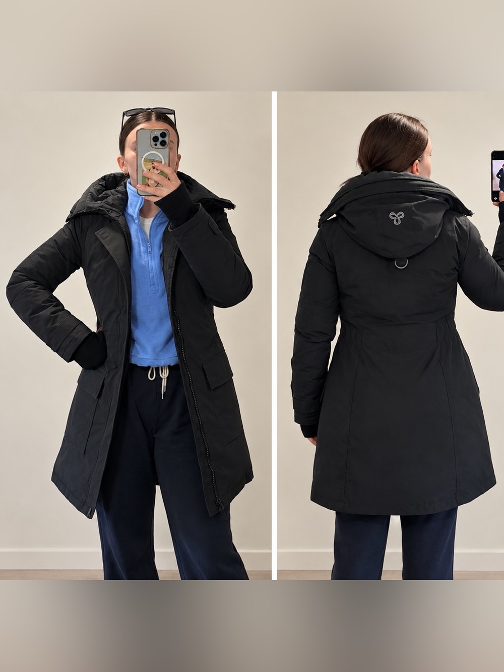 TNA Black Hooded Puffer Parka
